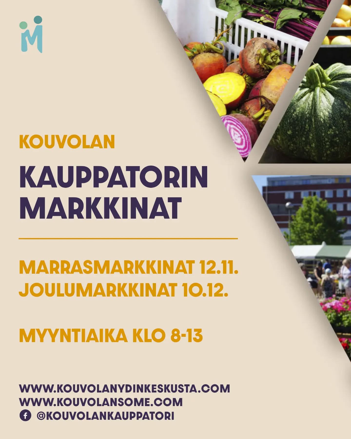 Ilmoittaudu mukaan loppuvuoden Kauppatorin Kuukausimarkkinoille!

Järjestämme Marrasmarkkinat torstaina 12.11. ja Joulumarkkinat 10.12., myyntiaika on klo 8-13.

❗ Molemmille markkinoille on asetettu minimiosallistujamäärä, että markkinat toteutuu.
Marrasmarkkinoiden viimeinen ilmoittautumispäivä on jo 11.10. ja Joulumarkkinoiden 8.11.

Ilmoittautumiset ja lisätietoa
manski@kouvolanydinkeskusta.fi